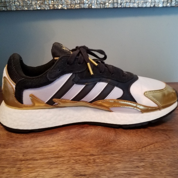 Adidas Q Boost Tresc Run Men's 10.5 Metallic Gold - Picture 3 of 7